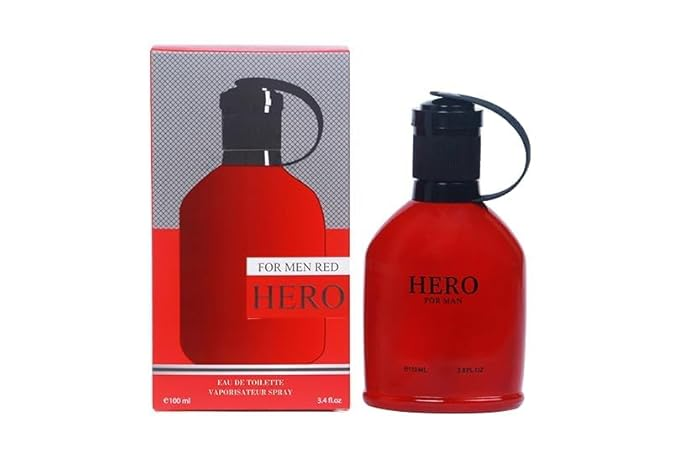 Hero Red, Green, Black Cologne for Men (3.4oz/100ml x 3 Pcs), Eau De Toilette, Wonderful Gift, Masculine Scent for All Skin Types (Pack of 3)