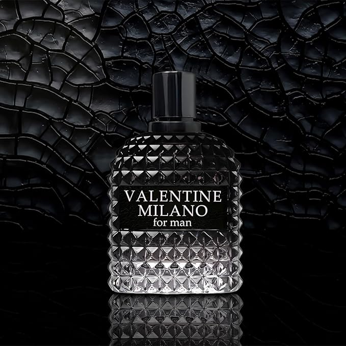 Valentine Milano for Men (EDP) & Lion Versatile Black Flame Cologne For Men (EDT), Fragrance for Men, 3.4 Fl Oz Each (Pack of 2)